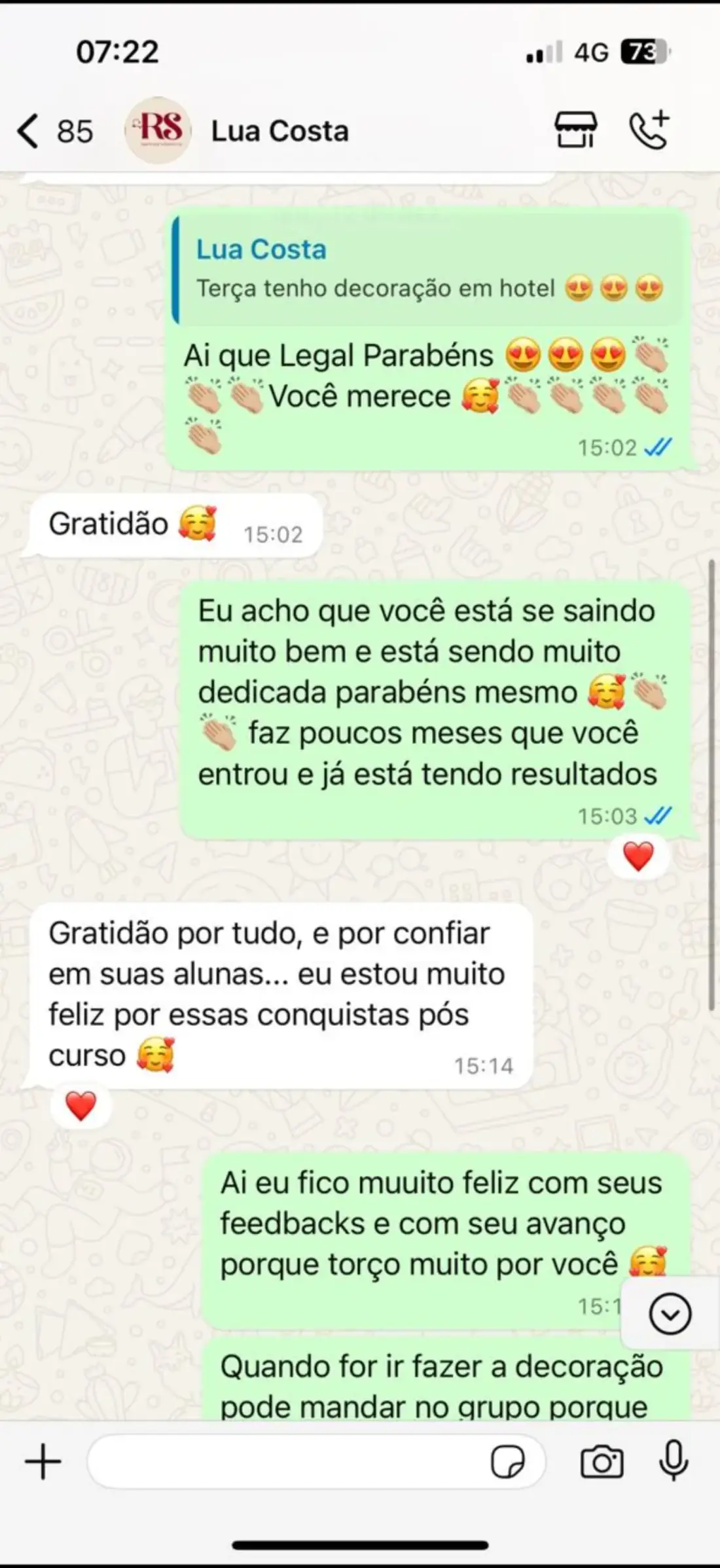 Depoimento de aluna 4